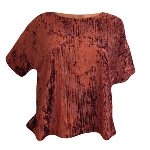 Banana Republic Red Short Sleeve Boxy Blouse